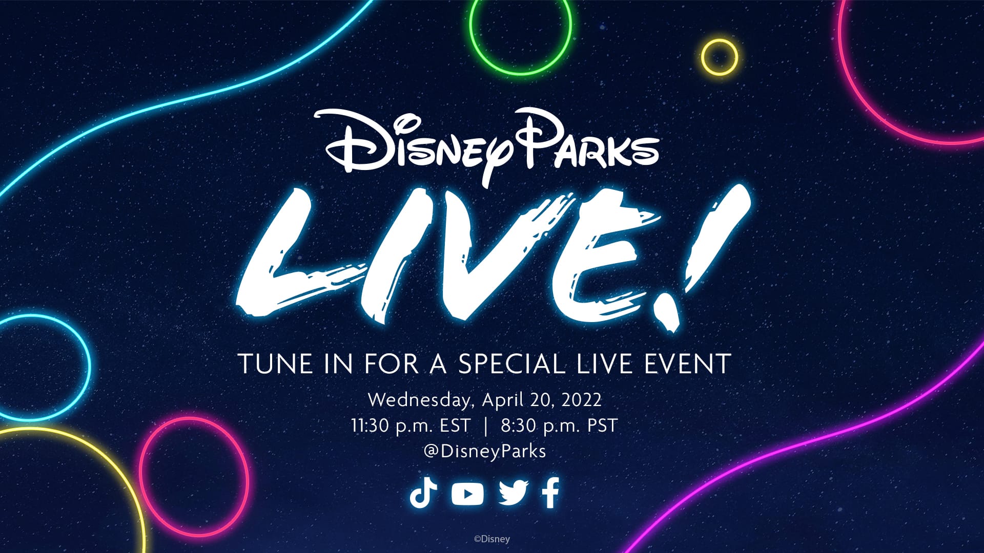 Disney Parks Teases Special Livestream for Tomorrow Night (4/19)
