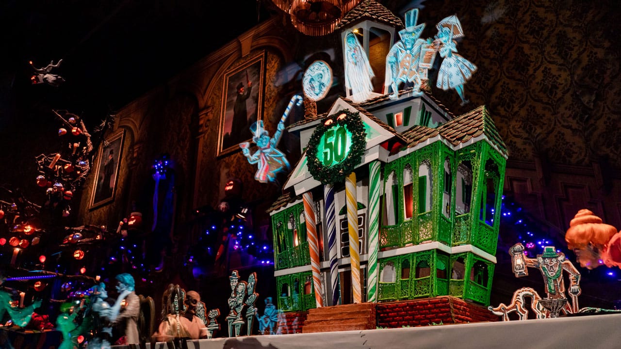 First Look: 2019 Haunted Mansion Holiday 50th Anniversary Gingerbread House at Disneyland Park