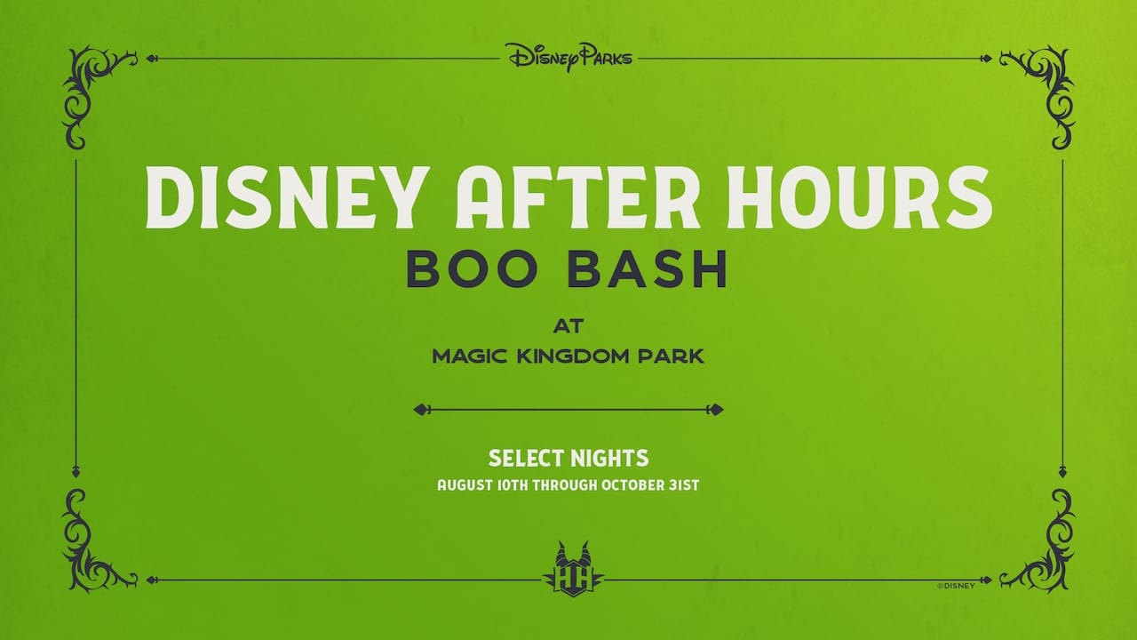 New Halloween-Themed ‘Disney After Hours BOO BASH’ Coming to Magic Kingdom Park this Fall