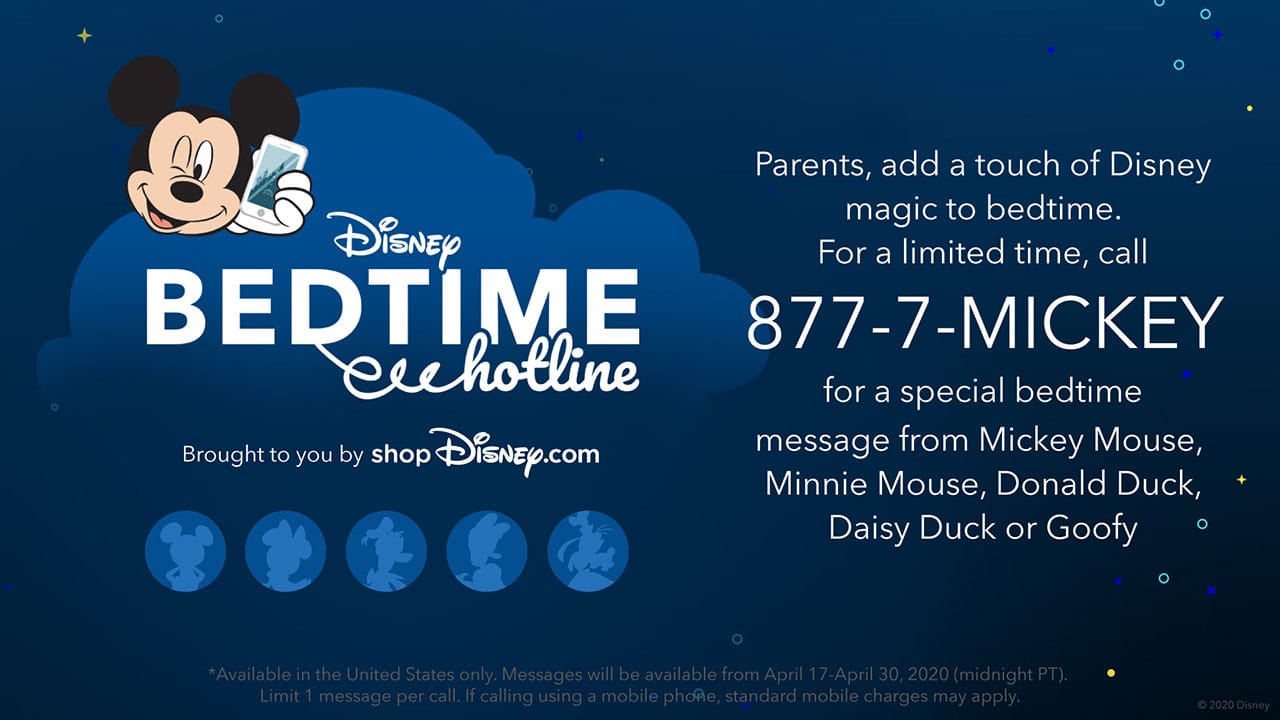 ShopDisney.com's Disney Bedtime Hotline Has Returned For a Limited Time